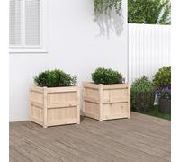 prissent Fioriera da Giardino Arredo Giardinaggio Fioriera Balcone Fioriera in Legno Outdoor Furniture Fioriera da Esterno Marrone 50x50x50 cm Legno massello di pino