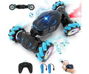 Pristar Macchina Telecomandata Auto RC con Luce e Spray, Autos RC a Controllo Manuale 2.4 GHz Rotazione a 360° Auto Telecomandata Bambina Stunt Car Regalo Ragazze Ragazzi Bambini da 6 8 9 10 Anni