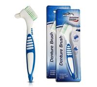 Pristine Gleam Spazzolino da denti per protesi con setole morbide multistrato e testine a doppio angolo Confezione da 2