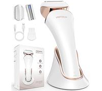 PRITECH Rasoio elettrico da donna, senza fili, rasoio da donna, per gambe, braccia, ascelle, bikini, ricaricabile tramite USB, impermeabile, per donne
