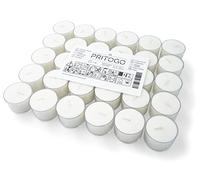 PRITOGO - Lumini bianchi con vasetto in plastica, Ø 3,8 x 2,5 cm, non producono fuliggine, tempo di combustione: 8 ore (300 pezzi)