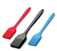 Pritogo Set di 3 pennelli da forno (1 grande, 2 piccoli), in silicone, resistenti al calore, per grigliare e grigliare fino a 200°