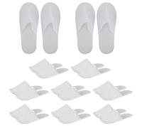 PRITOK 10 paia di pantofole per ospiti hotel: pantofole portatili, antiscivolo, per hotel, viaggi, casa, ospite, unisex, per scarpe da bagno 36-41 (bianco), bianco, 42.5 EU