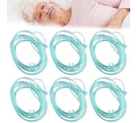 PRITOK 6 occhiali da naso a ossigeno: occhiali da naso per dispositivo di ossigeno, occhiali da naso, tubo di ossigeno, 5 m, per ossigeno, terapia respiratoria