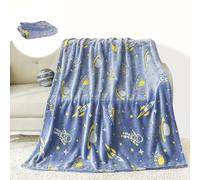 PRITOK - Coperta coccolosa per bambini: coperta che si illumina al buio in flanella, coperta per divano per bambini di 1-10 anni, ragazzi e ragazze, morbida coperta per la casa come regalo (150 x 200