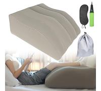 PRITOK Cuscino gonfiabile per sollevare le gambe: cuscino gonfiabile per i viaggi, cuscino ergonomico a cuneo per dormire, adatto per rilassare i muscoli e alleviare il gonfiore