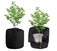 PRITOK Sacchetti antigelo per piante in vaso: 2 pezzi di protezione termica per piante 45x55 cm, protezione invernale per piante riutilizzabile con cordoncino e cerniera