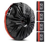 PRITOK Set di 4 borse per pneumatici da 19 a 23 pollici, sacchetti per pneumatici, impermeabile e antipolvere, copertura per pneumatici, per stoccaggio, trasporto, protezione solare e pulizia rosso