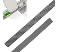 PRITOK Tappetino scolapiatti sottile: 70 x 5 x 0,5 cm, in silicone, lungo scolapiatti, sottile, in silicone, per piatti, tazze, bottiglie, colore: grigio