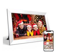 PRITOM Cornice digitale WiFi - Cornice digitale da 10,1 pollici HD IPS Touch Screen, 32 GB di memoria, rotazione automatica, condividi foto o video via e-mail o app (bianco)