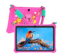 PRITOM Kids Tablet da 7 pollici Android 13 4 GB (2+2 espandibile) RAM 32 GB ROM WiFi Bluetooth Software di apprendimento installato con cordino