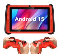 PRITOM Tablet da 7 pollici, tablet WiFi per bambini, 8 GB RAM, 32 GB ROM (espandibile 512 GB), tablet Toddler, controllo parentale, Android 15, BT, Dual Camera, Software per bambini per Educating