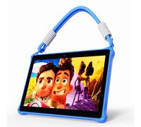 PRITOM Tablet per bambini da 10 pollici con Android 13 da 64 GB, espandibile a 512 GB, doppia fotocamera, tablet per bambini dai 3 anni in su (blu)