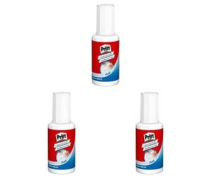 Pritt, 674147, Correttore Liquido con pennello, 20 ml, Pacco da 3