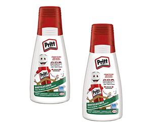 Pritt Colla Artigianale, 2 flaconi à 100 g di Colla Trasparente essiccante Multiuso per la casa, la Scuola o L'Ufficio, Colla Artigianale Bianca per Bambini