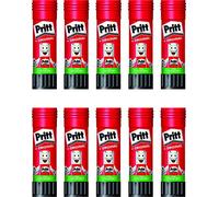 Pritt - Colla in stick, trasparente, lavabile, staccabile, senza solventi 11 g 10 pezzi