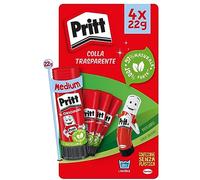 Pritt Colla Stick 22g (Pacco da 4), colla per bambini sicura e affidabile, colla Pritt per lavoretti e fai da te, con una tenuta forte per uso scuola e ufficio