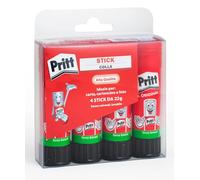Pritt Colla Stick 4 x 22g, colla per bambini sicura e affidabile, colla Pritt per lavoretti e fai da te, con una tenuta forte per uso scuola e ufficio, 4 stick x 22g