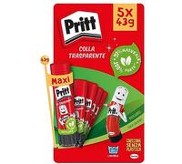 Pritt Colla Stick 43g (Pacco da 5), colla per bambini sicura e affidabile, colla Pritt per lavoretti e fai da te, con una tenuta forte per uso scuola e ufficio