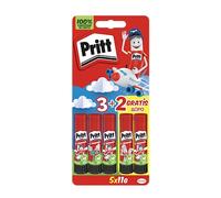 Pritt Colla Stick 5 x 11g, colla per bambini sicura e affidabile, colla Pritt per lavoretti e fai da te, con una tenuta forte per uso scuola e ufficio, 5 stick x 11g