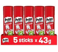 Pritt Colla Stick 5 X 43 gr, Colla per Bambini Sicura e Affidabile, Colla Pritt per Lavoretti e Fai da te, con una Tenuta Forte per Uso Scuola e Ufficio, 10 Stick X 43 gr