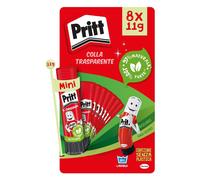 Pritt Colla Stick, Colla per bambini, 8 x 11 g | Sicura, Senza solventi, Per lav