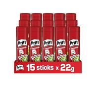 Pritt Colla Stick 22 g – sicura per bambini, tenuta forte per scuola e ufficio – 15 unità
