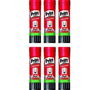 Pritt Colla stick, da 11 g, trasparente, lavabile, rimovibile, priva di solventi, in set da 6 (etichetta in lingua italiana non garantita)