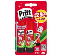 Pritt Everything Stands Head 2 - Set di 4 bastoncini di colla da 11 g e tatuaggi, colla sicura e adatta ai bambini, per arti e mestieri, forte adesivo per la scuola, 9H PGS6B