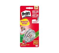 Pritt Flex Roller, Bianchetto a nastro per coprire ogni errore, Correttore a nastro riscrivibile, Cancellino a nastro per frasi e lettere singole, Confezione da 2 (4.2mmx10m)