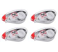Pritt Monopattino correttore Compact Flex, sovrascrivibile istantaneamente, facile da usare grazie alla punta flessibile, lunghezza del nastro 10 m, larghezza 4,2 mm, kit di risparmio con 4 rulli