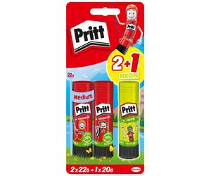 Pritt PBS2D Glue Sticks Plus One Coloured Glue Stick, 20 g BTS Design multicolou