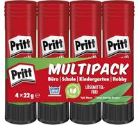 Pritt Penna adesiva, colla sicura e adatta ai bambini per arte e artigianato, colla potente per articoli scolastici e per ufficio, 4x 22 g Pen Pritt