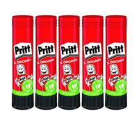 Pritt Penna, Colla sicura e Adatta ai Bambini per Arte e Artigianato, Adesivo Forte per Articoli scolastici e per Ufficio, 5X 11 g Pen, Colore Trasparente, 5 Pezzi, 9H PK411X ST