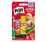 Pritt PGGS2 - Colla Stick colorata con Glitter, rosso/giallo
