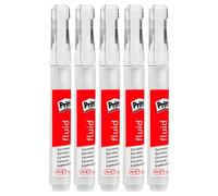 Pritt Pocket Pen Fluid Correttore Liquido a Penna con Micropunta Metallica per Massima Precisione e Copertura Piccole Correzioni Asciugatura Rapida - 5 Correttori da 8ml