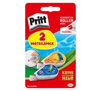 Pritt Rullo 9H PRB22 - Rullo di correzione Flex Design, mini formato, nastro di correzione di alta qualità, con punta flessibile, larghezza cinturino: 4,2 mm, lunghezza cinturino: 7 m, 9H PRB22