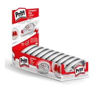 Pritt Rullo di correzione Compact Flex con punta flessibile e funzione push-pull, scrivibile immediatamente, larghezza circa 4,2 mm, lunghezza 10 m, set rulli