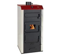 Prity NS32 - Caldaia a legna da 36 kW, stufa per riscaldamento centralizzato con guaina d'acqua, serie NS, canna fumaria, Ø 150 mm, certificato CE, scaldabagno in legno