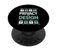 Privacy By Design - Lucchetto di sicurezza digitale PopSockets PopGrip Adesivo