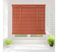 Privacy Tende Veneziana in Legno Larghezza 20-160 cm Altezza 80-280 cm, 50 mm Lamelle Persiane Veneziane Orizzontali per Finestre Interne e Porte/Ufficio/Cucina/Bagno/Soggiorno(Brown)