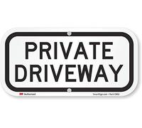 '"private Driveway" Sign by Smartsign | 15,2 x 30,5 cm 3 m Engineer grade Reflective aluminum