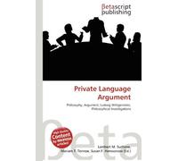 Private Language Argument: Philosophy, Argument, Ludwig Wittgenstein, Philosophical Investigations
