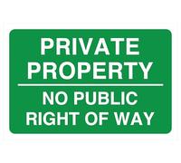 Private Property No Public Right Of WaySafety cartello - Dibond in alluminio da 3 mm per uso interno/esterno (200 mm x 150 mm) 5 m distanza di visione.