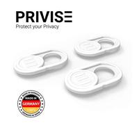 Privise Copri-Webcam 3-Pack - Ultra Sottile - Protezione Privacy per Laptop, Smartphone e Tablet - Adesivo Forte - Qualità Premium Made in Germany - Blanco