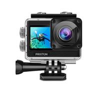 Prixton Action Cam 5K DV830 con Doppio Schermo IPS, 50MP, Stabilizzatore EIS, WiFi, Impermeabile fino a 30 m, Zoom 5X e Accessori