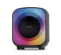 PRIXTON Altoparlante Portatile Jaia con Bluetooth/USB/AUX/TF/FM, 1 Ingresso per Microfono, Potenza 40 W, Autonomia 9 ore, Effetto BASS, Funzione Voice Cut, 6 Effetti luminosi LED, Nero