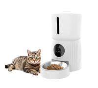 PRIXTON Distributore Intelligente di cibo per Animali Automatic Pet Feeder FF100 con WiFi, Camera Full HD 1980x1080P, Serbatoio 4L, App mobile, Programmabile, Audio Bidirezionale, Registrazione Vocale