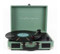 PRIXTON Giradischi in Vinile Vintage VC400, Lettore e convertitore di vinile tramite Bluetooth e USB, 2 altoparlanti incorporati, Colore Mint