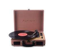 PRIXTON - Giradischi Vintage VC400 - Riproduttore Convertitore di Vinili tramite Bluetooth e USB - 2 altoparlanti integrati (Mocha Mousse)